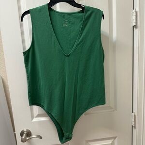 Green Sleeveless Bodysuit